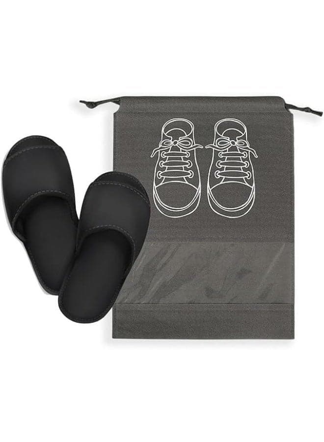 3Pcs Large Travel Shoe Organizer Bags – Waterproof Non-Woven Pouches with Drawstring for Shoes, Gym, Sports, and Travel, Suitable for Men and Women (٩)