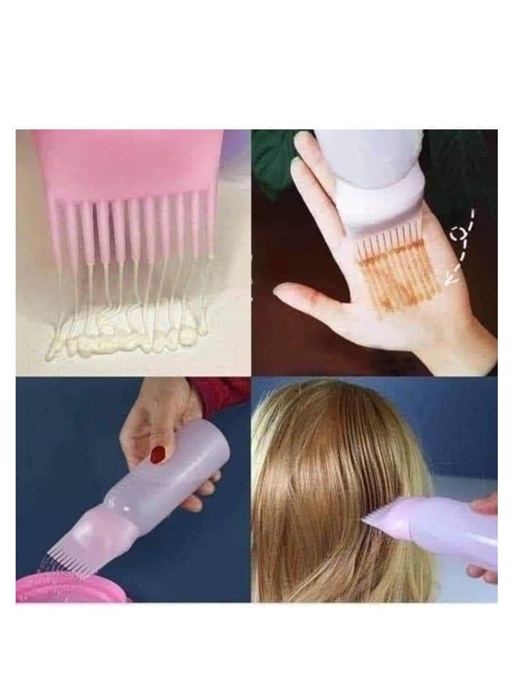 زجاجة توزيع زيت الشعر مع مشط للجذور، 160 مل، لعلاج وتلوين الشعر Hair Care Accessories (3)