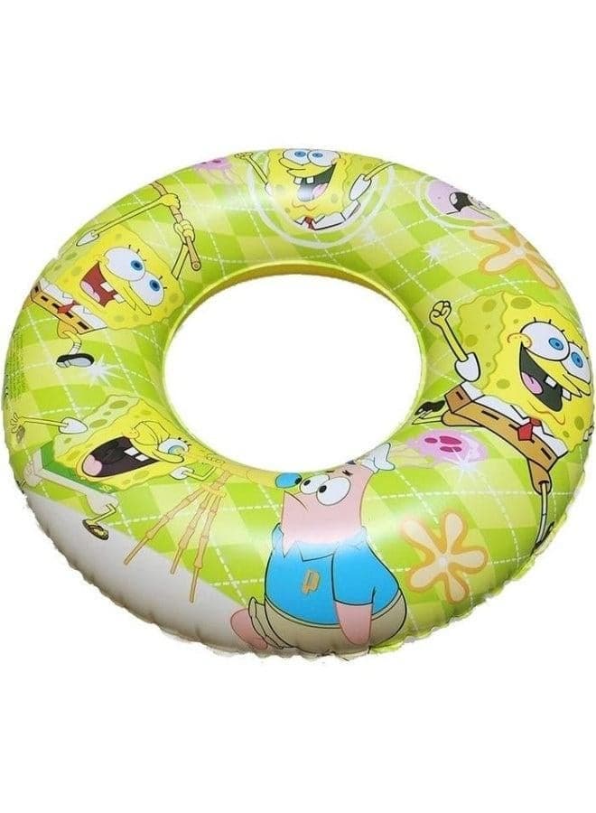Kids Spongebob Squarepants Inflatable Swimming Ring, 70 cm, Green