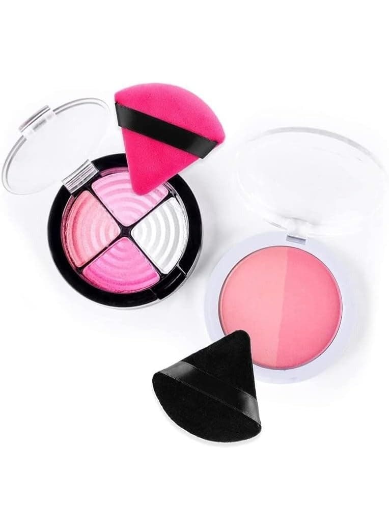Beauty Triangle Powder Puff Sponges – Soft, Reusable Face Applicators for Foundation, Loose Powder & Touch-Ups-6Pcs Make Up Sponges (4)