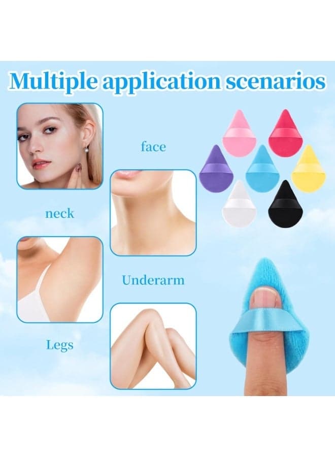 Beauty Triangle Powder Puff Sponges – Soft, Reusable Face Applicators for Foundation, Loose Powder & Touch-Ups-6Pcs Make Up Sponges (3)