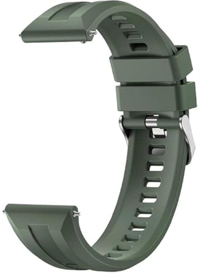 ECO Universal 22mm Silicone Watch Strap, Quick Release Watch Straps for Men and Women, Skin-friendly, Soft, Replacement Strap for 22mm Compatible with Amazfit/Huawei/MI/Fossil/samsung (Green) Smartwatch Bands (٦)