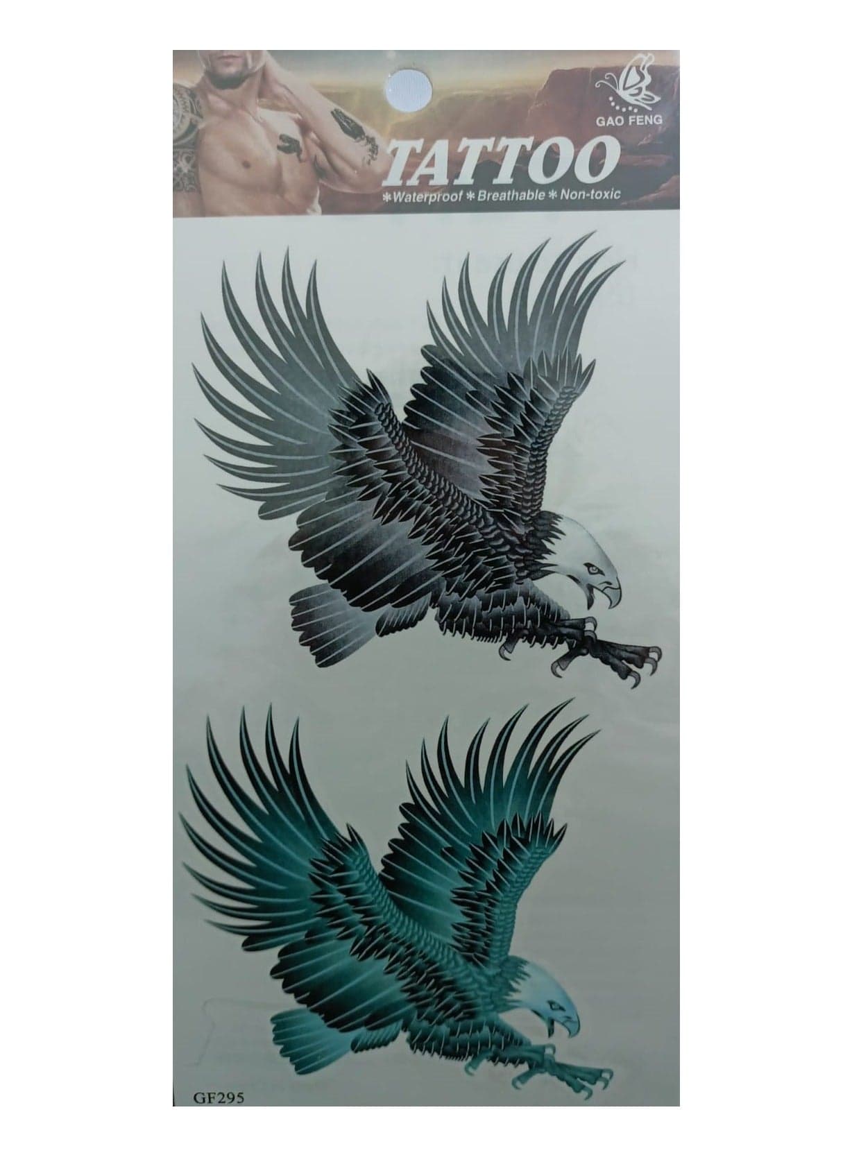 Temporary tattoo in the form of eagle wings with a beautiful and eye-catching design Makeup Tools & Accessories (2)