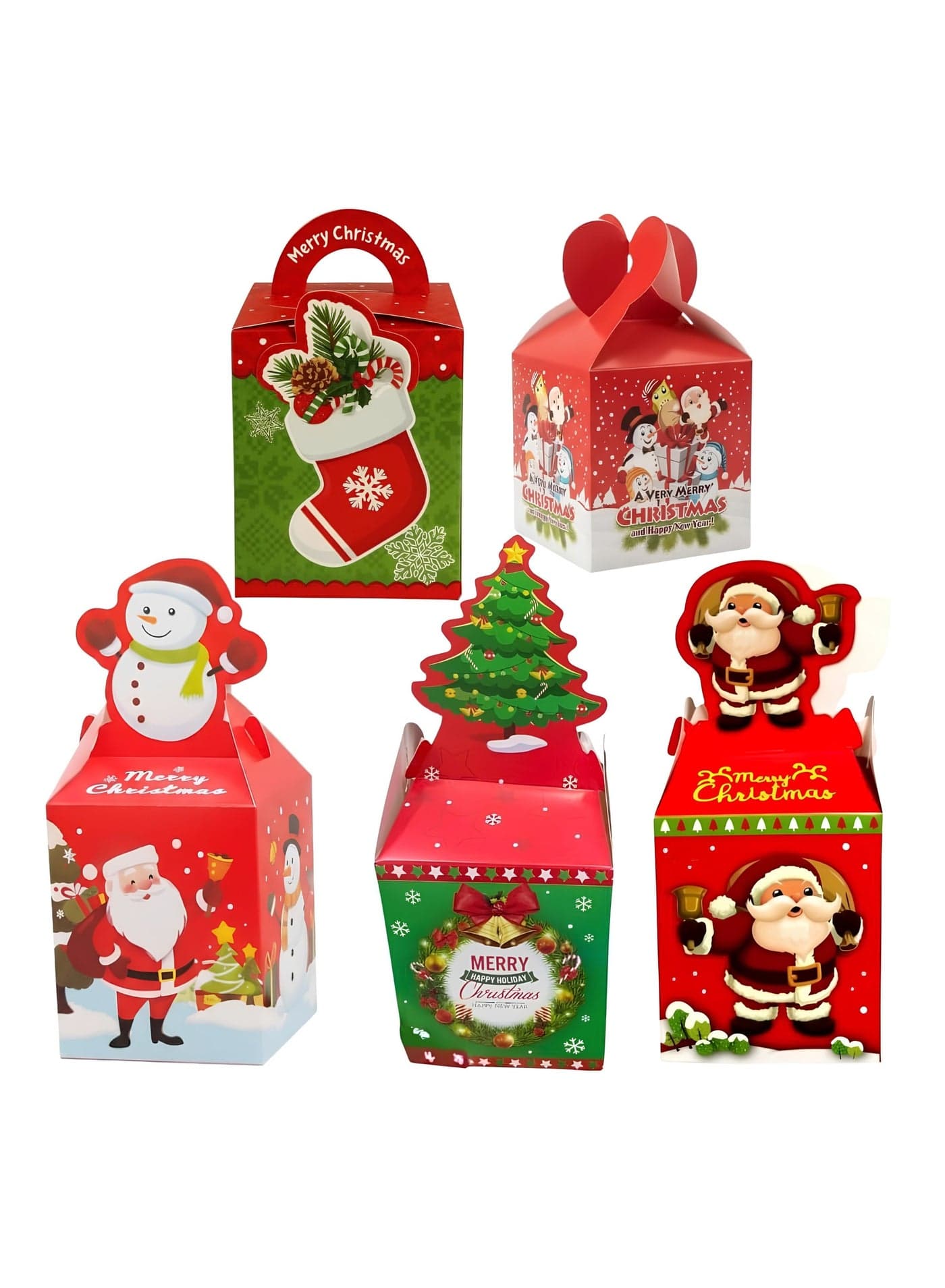 Candy Gift Box for Christmas - Multiple Designs - Red Home Decor Ornaments