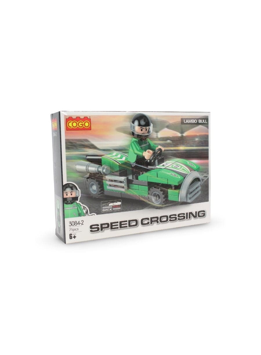 Cogo Speed Crossing Aston D5 Racing Car Building Block Set 6in1 Playing Blocks (٣)