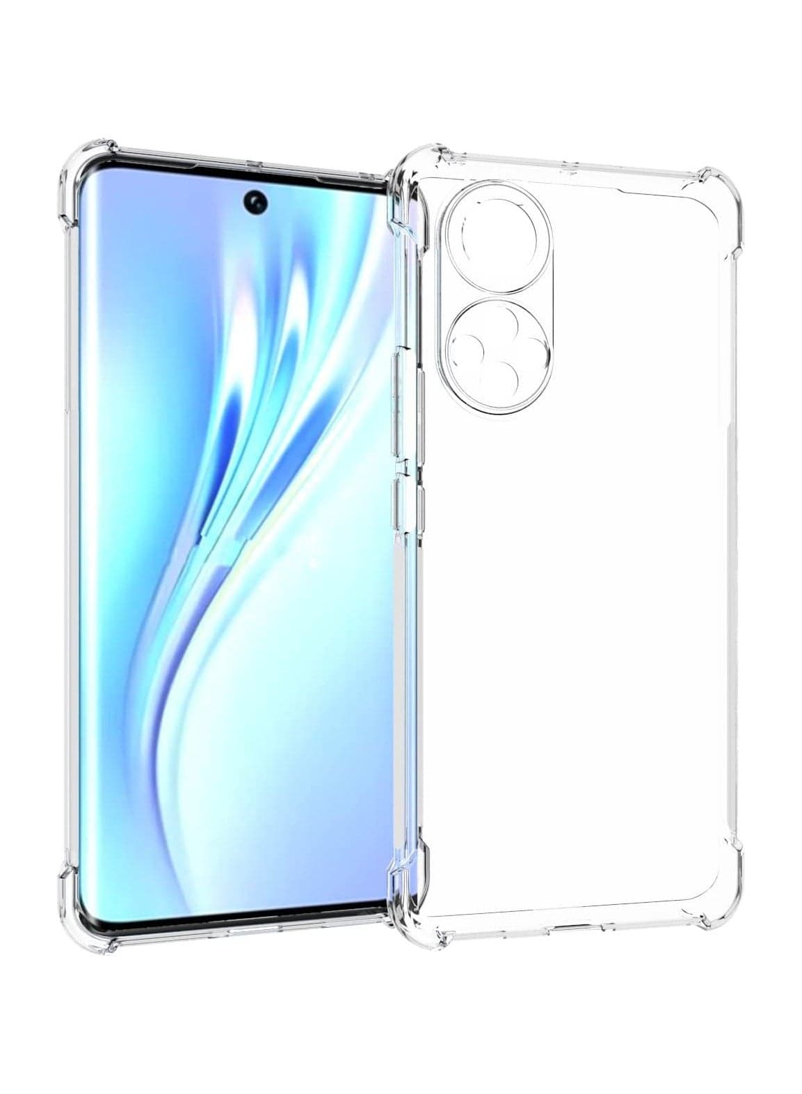 ELMO3EZZ Case for Huawei Honor 50 5G Cover Back Air Cushion Soft Silicone Shockproof Anti-Scratch Protective Bumper Shell Corner for Huawei Honor 50 5G(Clear)