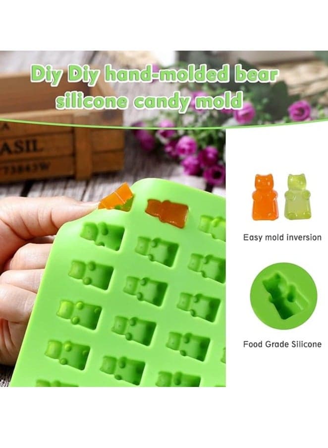 Bear Shape Food Silicone Moulds Chocolate Candy Ice Jelly Sweets Molds Baking Cake Topper (٤)