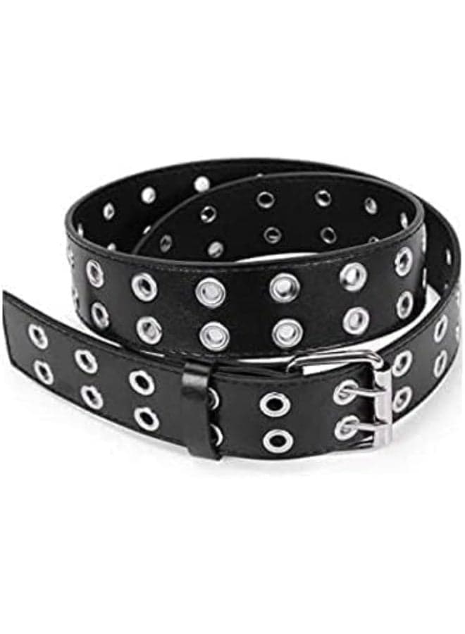 Women's leather belt with 2 holes – one size, flexible and adjustable design suitable for women, girls, and children. (٥)