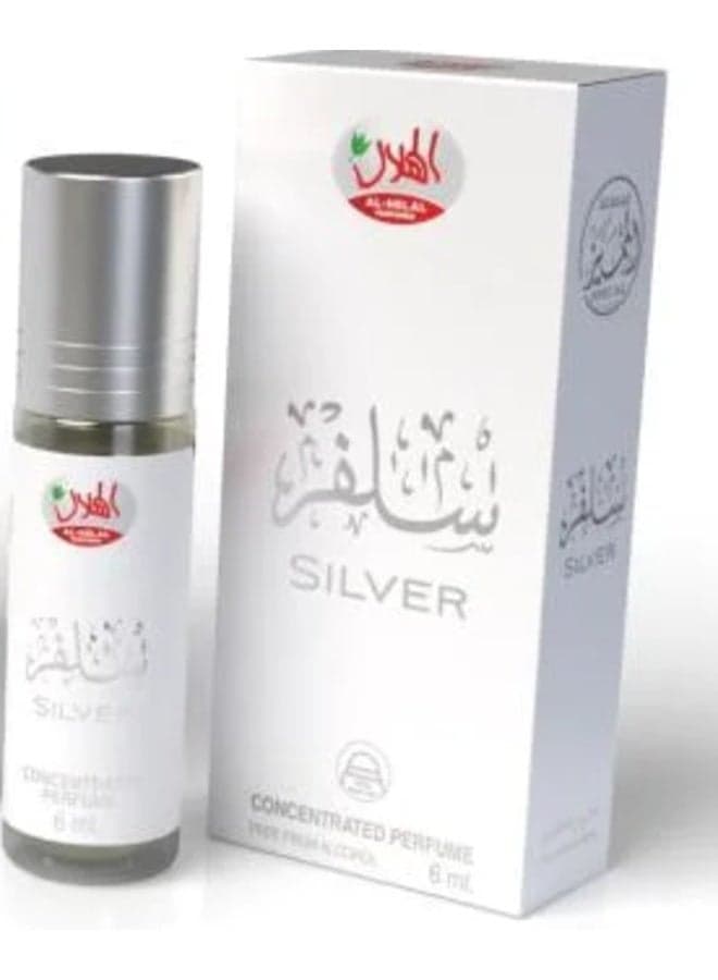 Al Haramain Silver Concentrated Perfume Oil Roll-On, 6ml Attar & Perfume Oils