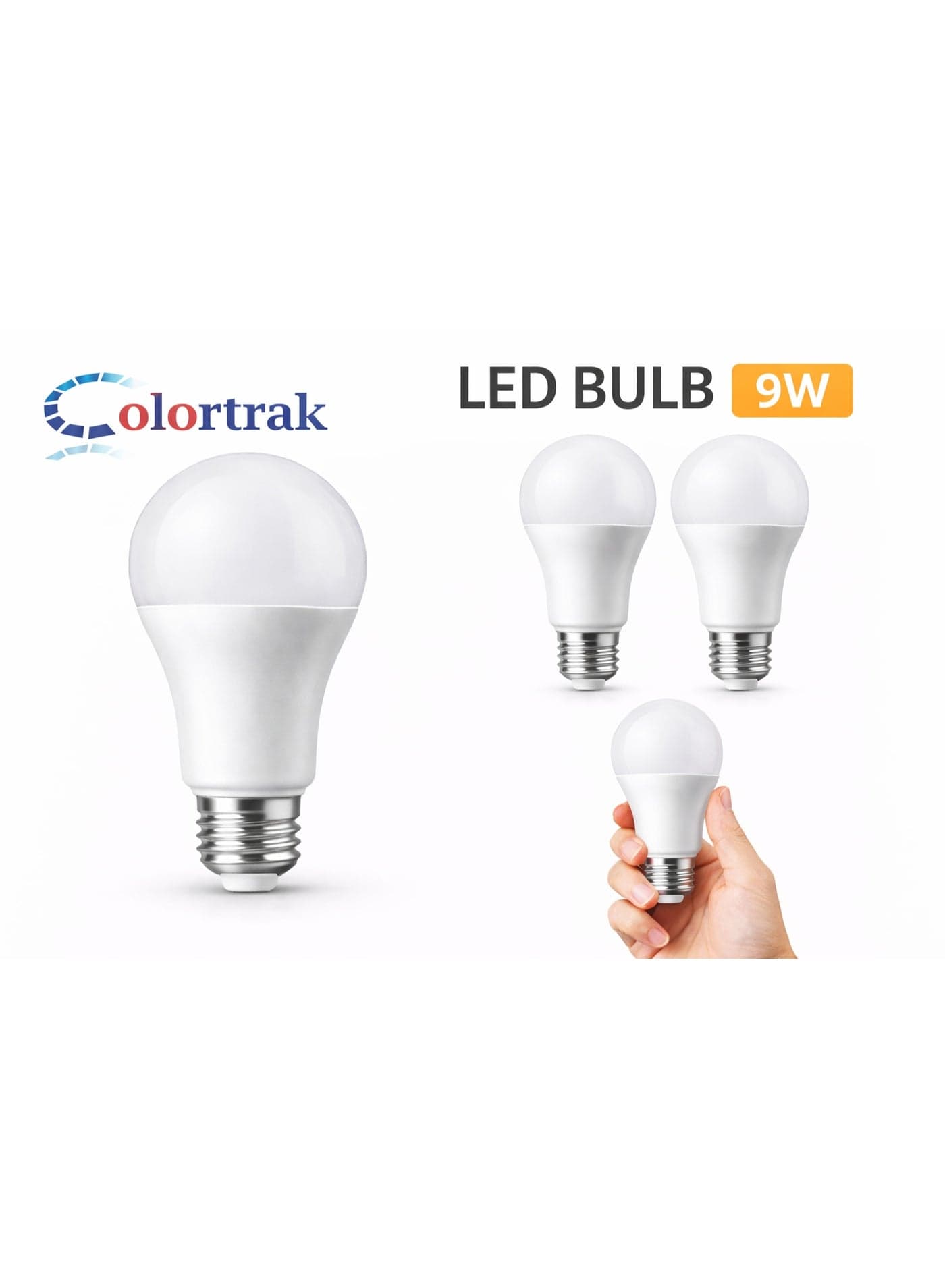 Colortrak LED Bulb 9W E27 6500K Cool White 900 Lumens Energy Saving Lamp - 3 Years Warranty Light Bulbs