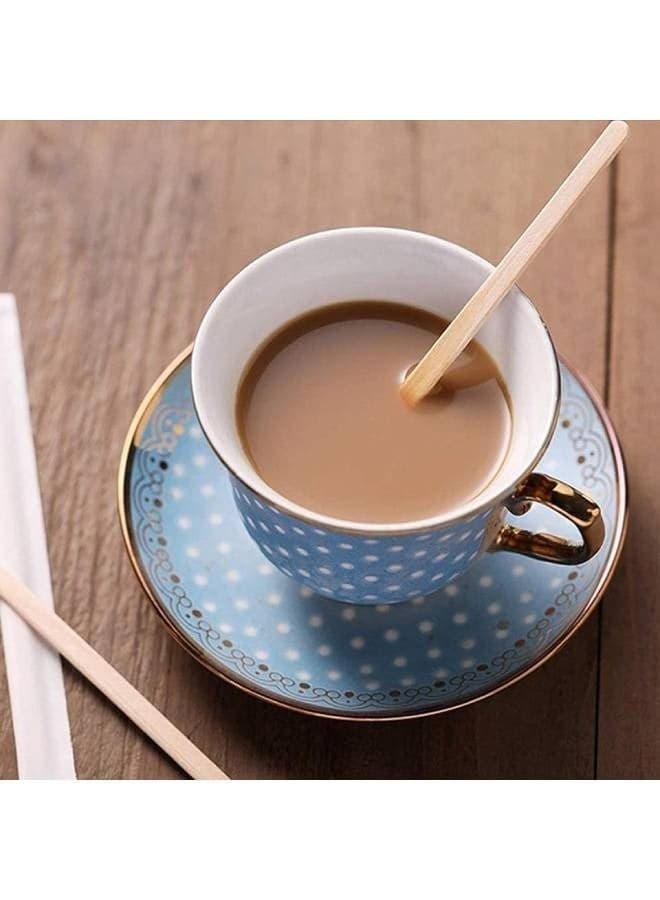 Wooden Coffee Stirring Sticks for Coffee and Tea 20pcs Cups & Straws (٢)