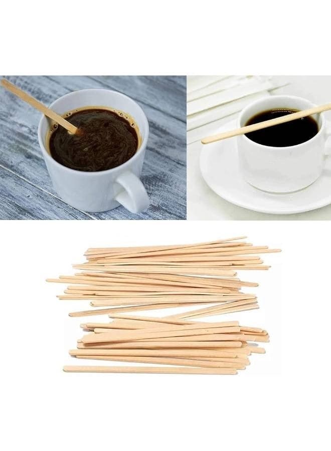 Wooden Coffee Stirring Sticks for Coffee and Tea 20pcs Cups & Straws (٤)