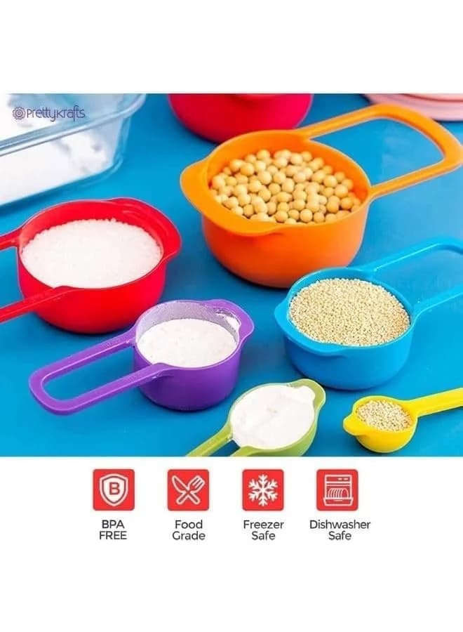 6-Piece Measuring Cup And Spoon Set Multicolour Measuring Tools & Scales (٢)