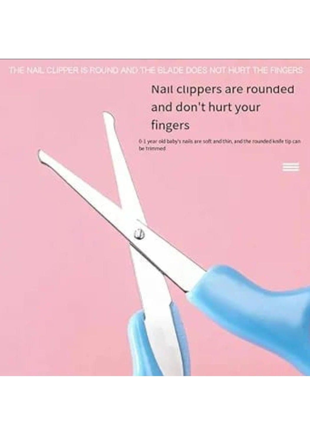Baby First Care Set 4 Pcs High Quality Baby Nail Care Kit Newborn Baby Nail Scissors Nail Clipper Nail File with Baby Nose and Ear Cleaner (Blue) Grooming & Healthcare (٣)