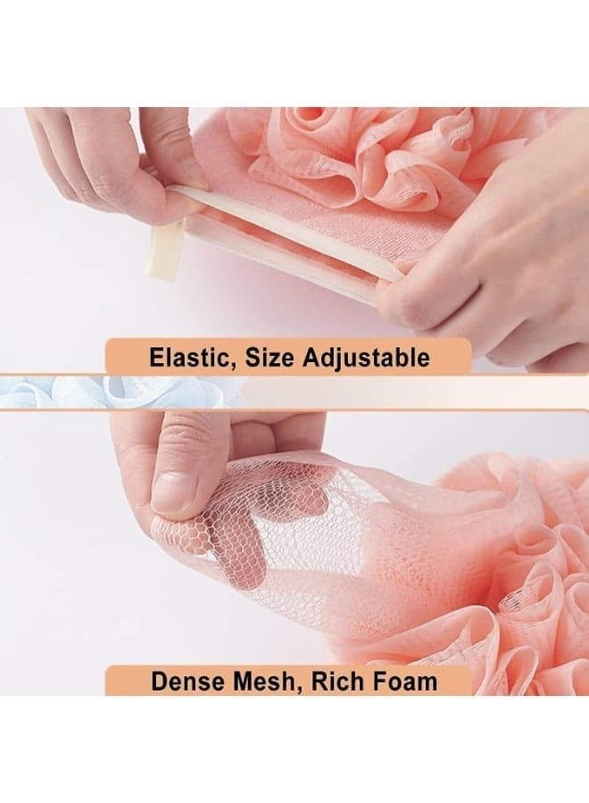 Deep Exfoliating Mitts -Double-Sided Gloves for Shower, Body Massage Scrub & Bath Loofah Sponge,Skin Exfoliator, Dead Skin Remover-Random Color Bathing Accessories (٦)
