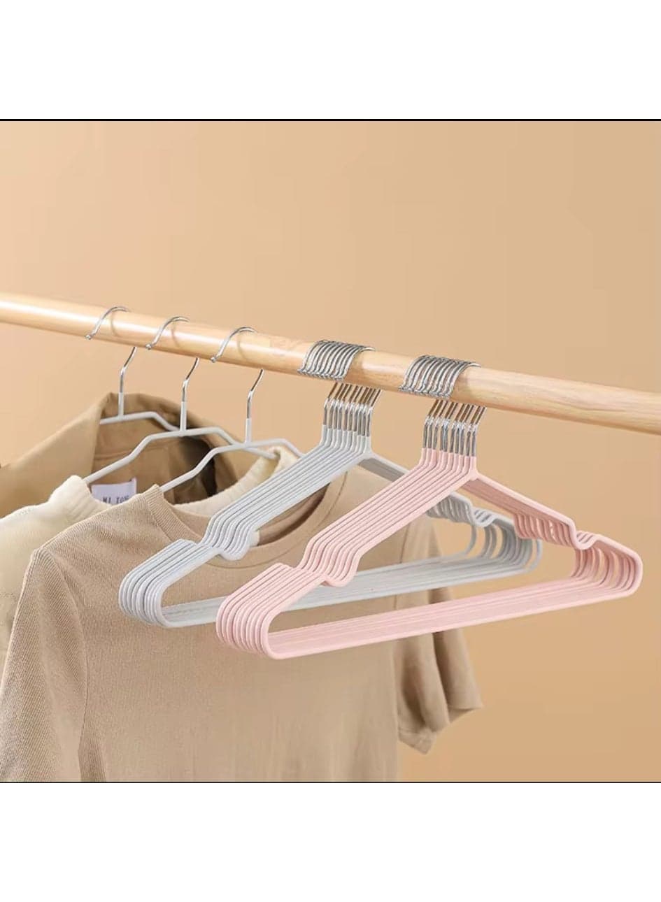 Stainless Steel Coated Hanger, 10 Pieces Closet Clothes Hangers (8)
