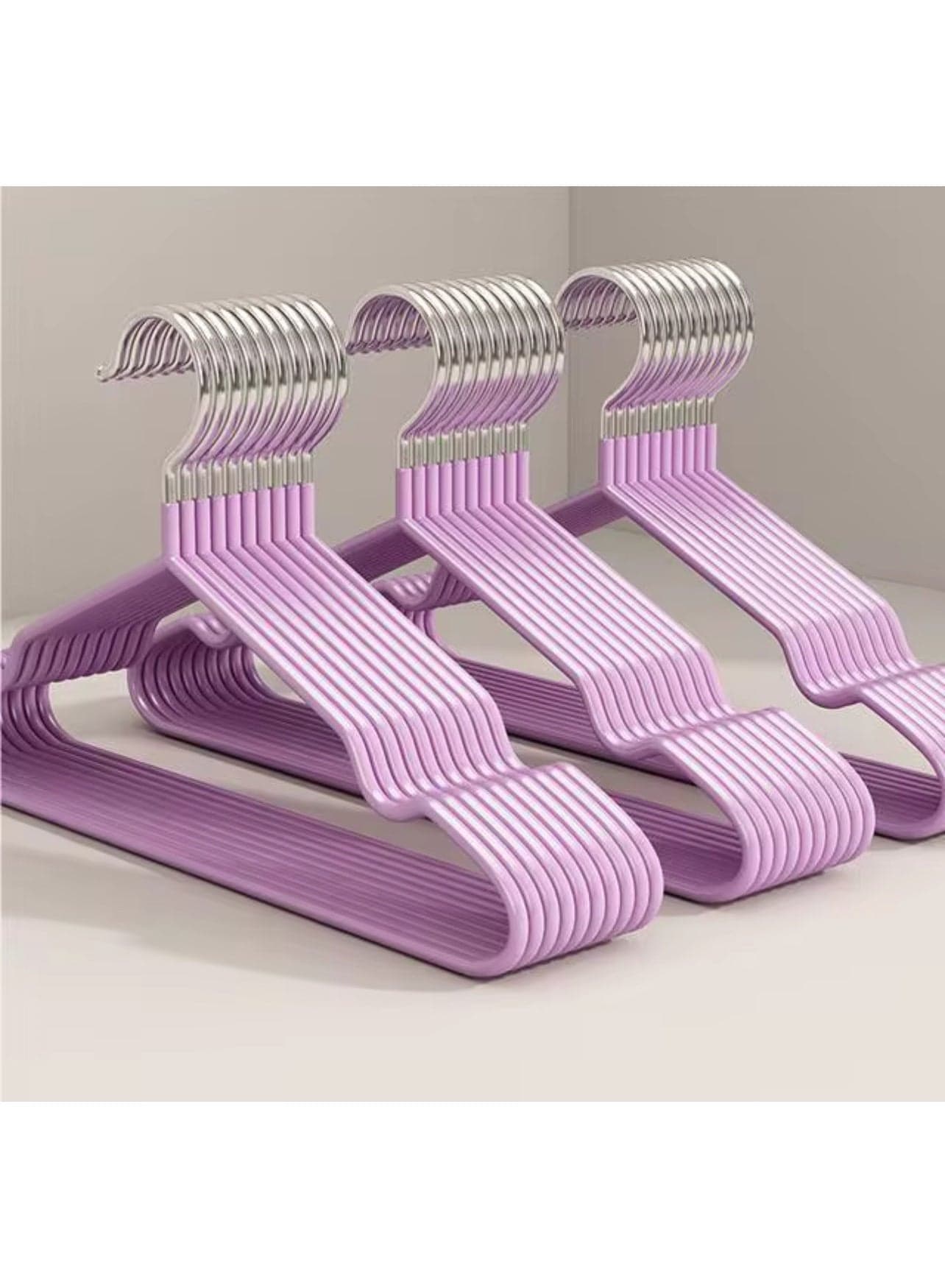 Stainless Steel Coated Hanger, 10 Pieces Closet Clothes Hangers (6)
