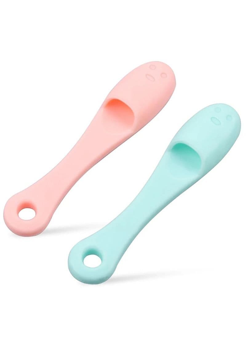 Soft Silicone Face Scrubber Finger Brush - light blue Cleansing Brushes (10)