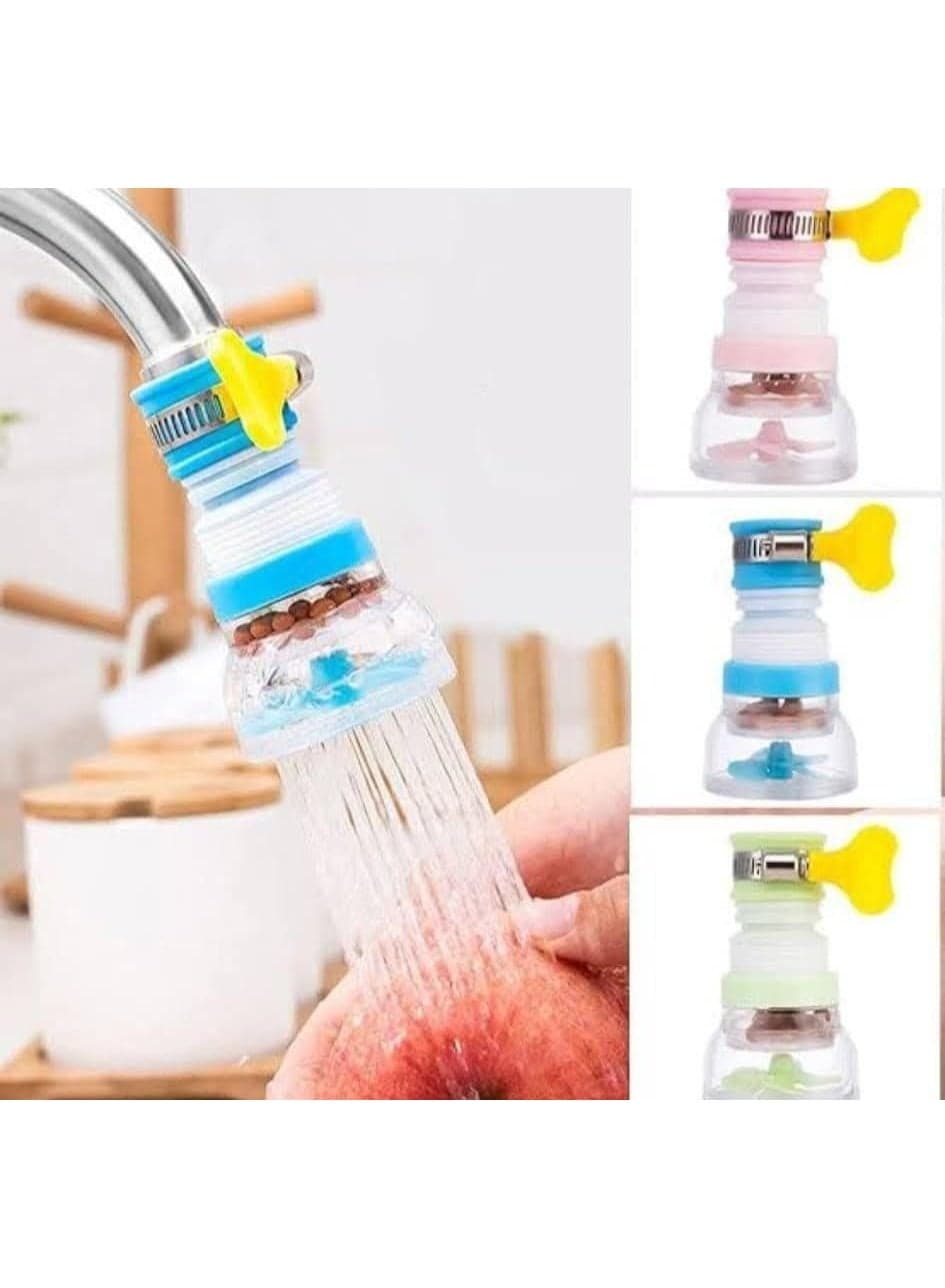 Kitchen faucet filter, extendable swivel water dispenser, transparent with granular filter, multi-colored (4)