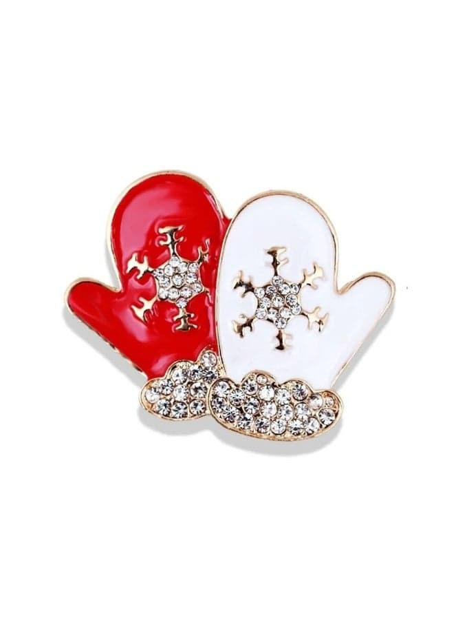 Christmas Brooch Pin Christmas Tree Deer Wreath Bell Snowflake Festive Holiday Decoration Set Family Gift Costume Jewelry Set Brooches Jewellery Accessories