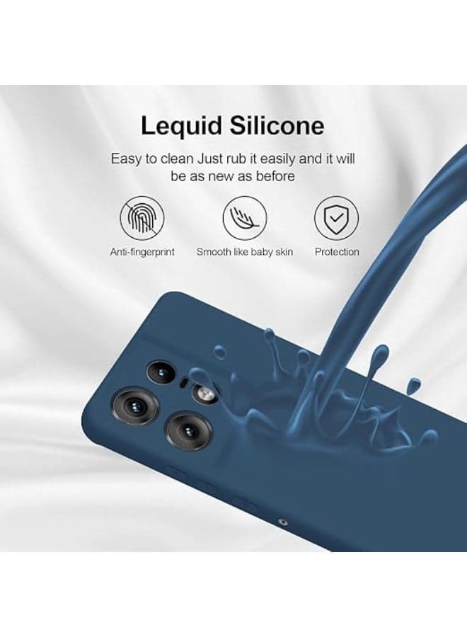 Silicone case compatible with Motorola Edge 50 Pro, soft fleece lining for shock and scratch protection – stylish protective mobile phone case from X-Tech Cases & Covers (٤)