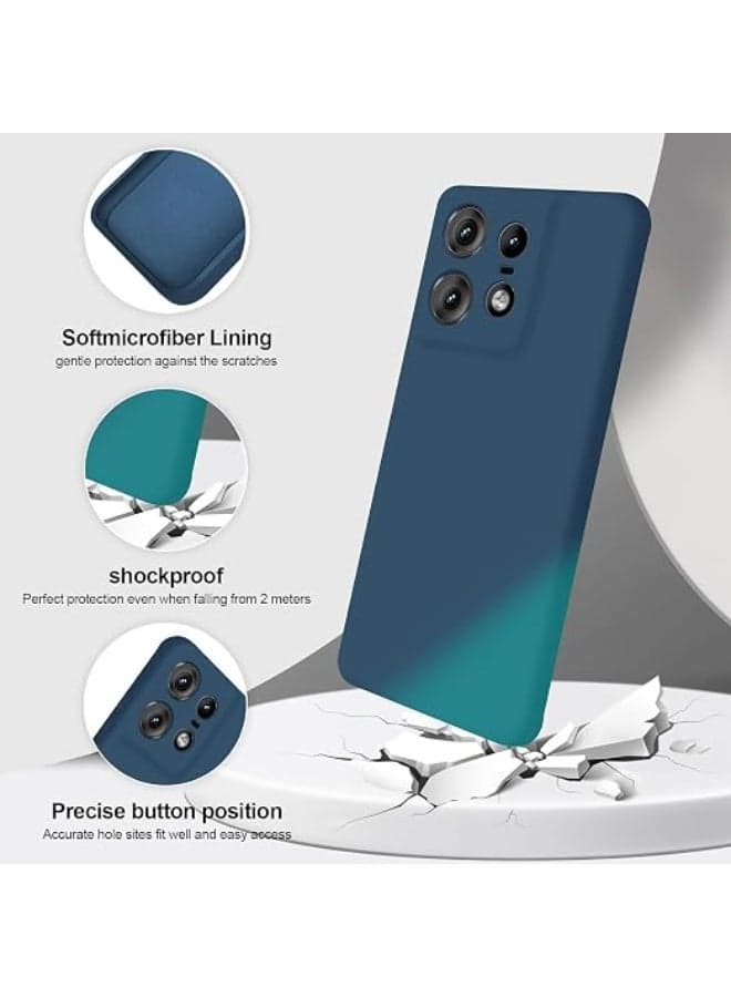 Silicone case compatible with Motorola Edge 50 Pro, soft fleece lining for shock and scratch protection – stylish protective mobile phone case from X-Tech Cases & Covers (٢)