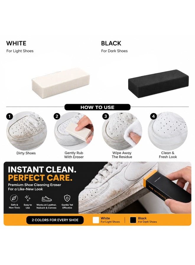 Magic shoe cleaner eraser - designed for leather, suede, and nubuck - instant stain and scratch cleaner without water - ideal for white and athletic shoes (3)