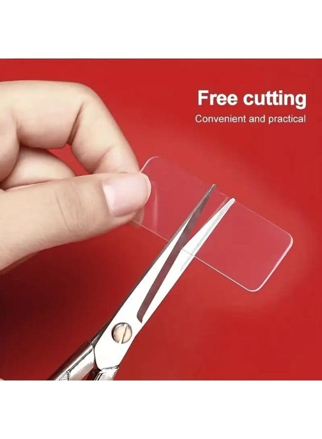 180 pieces of strong, double-sided, multi-functional adhesive. No drilling required. Can be installed on the back of the door. Suitable for the kitchen, bathroom, and office. Can hang keys, notes, and photos. Mounting Tape (٤)