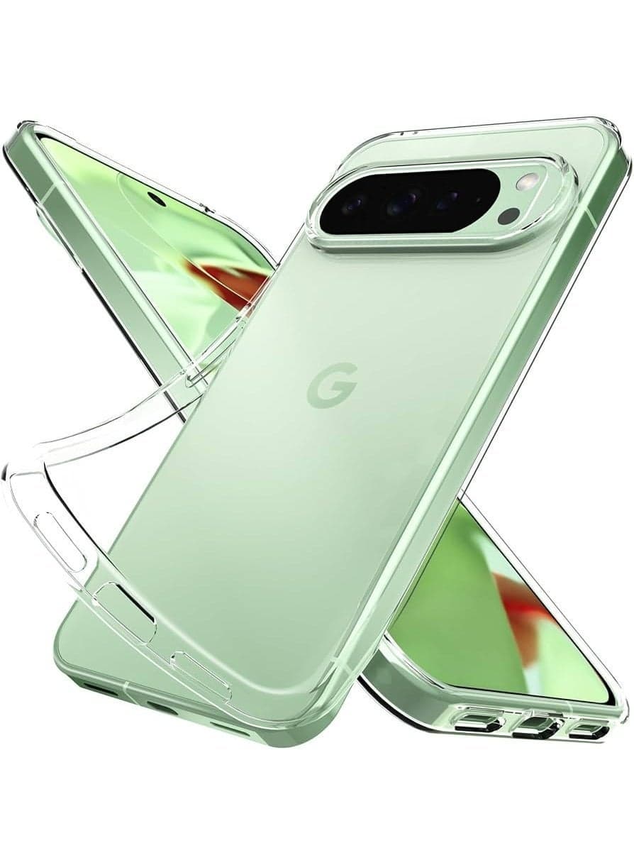 Clear Case for Google Pixel 9 & 9 Pro Crystal Clear Silicone Cover Bumper Shockproof Protective Cover (3)
