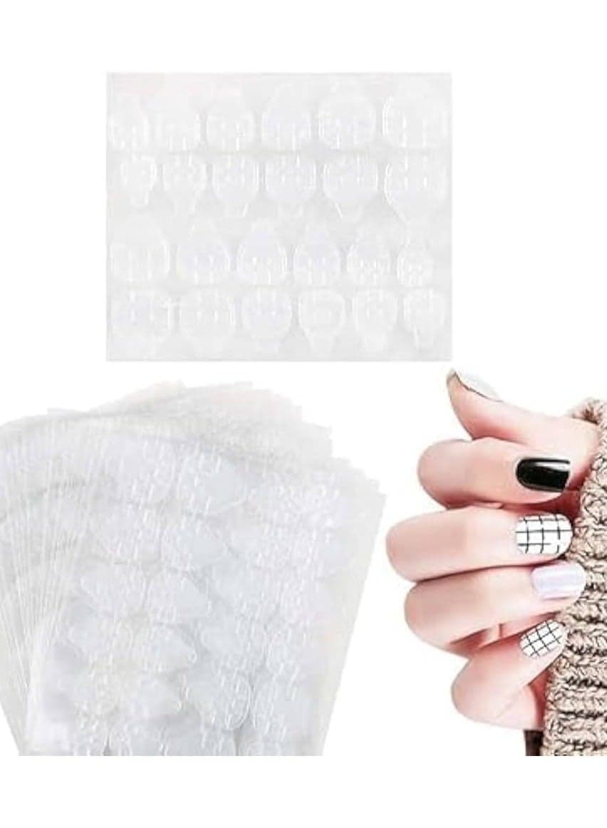Double-sided nail adhesive - clear nail adhesive - suitable for all types of artificial nails - 24 stickers Nail Art