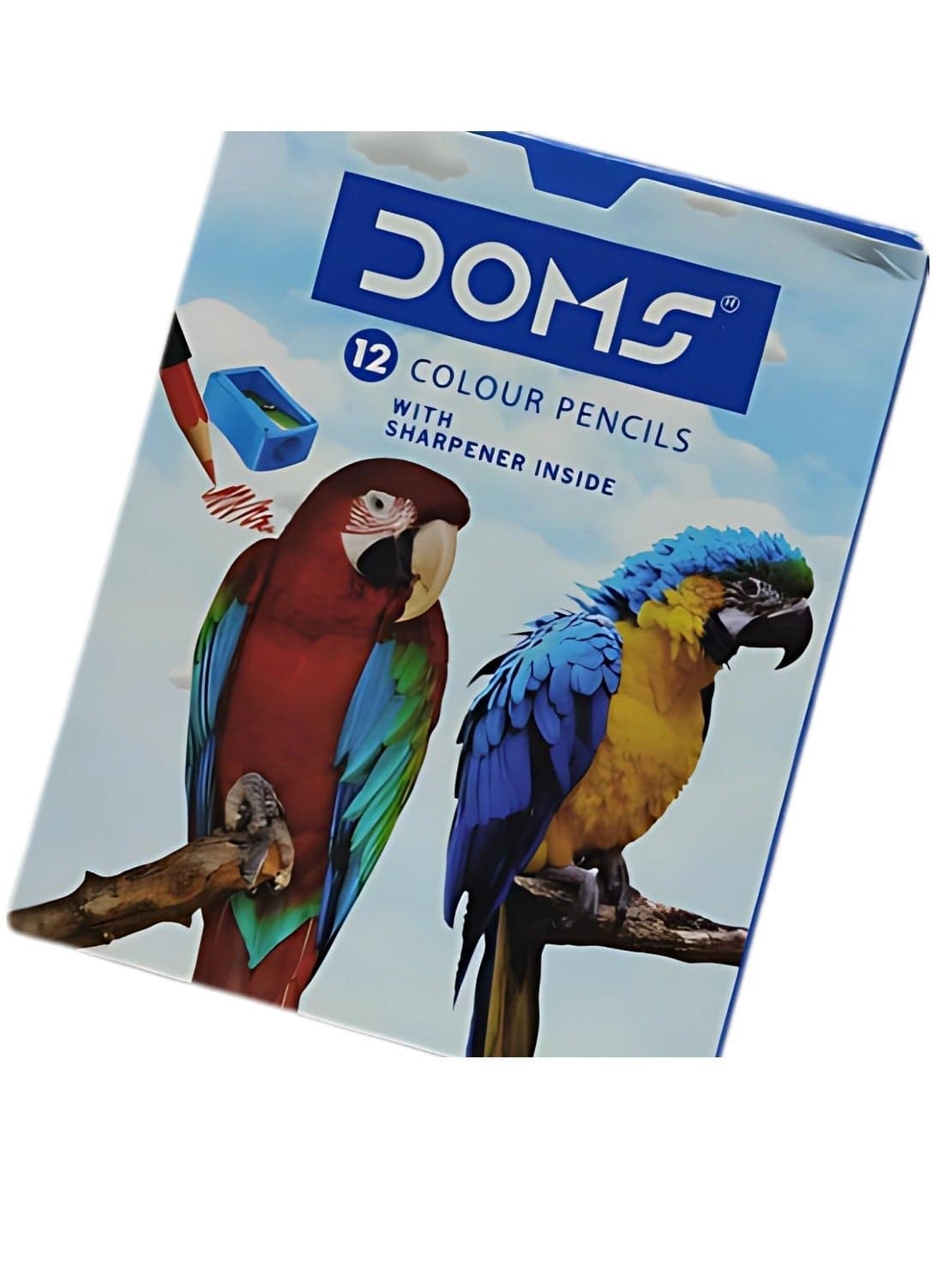 DOMS Wooden Coloring Pencils – Compact Set of 12 Colors (3443) Wooden Colored Pencils (٣)
