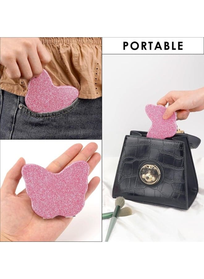 Compact Double-Sided Magnifying Mirror – Portable Folding Travel Makeup Mirror for Purse, Pocket & Desk, Handheld Adjustable Vanity Mirror, Ideal Gift (٢)