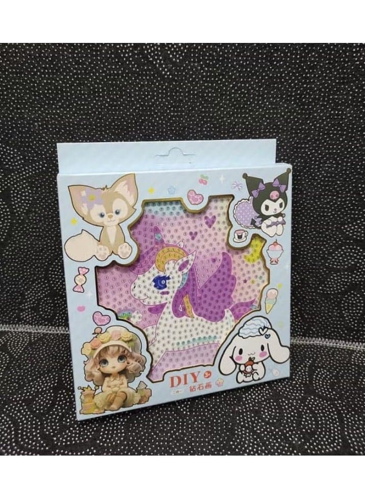 Kids Diamond Painting Kit with Unicorn Frame Drawing & Painting Supplies