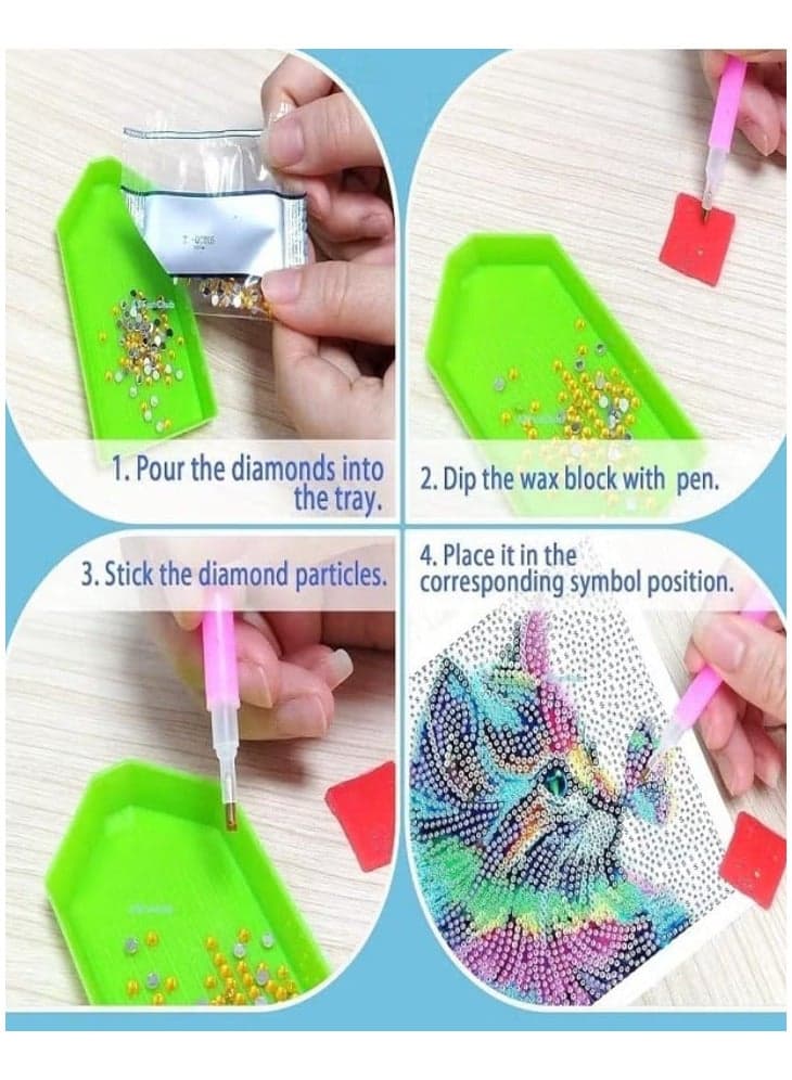 Kids Diamond Painting Kit with Unicorn Frame Drawing & Painting Supplies (٢)