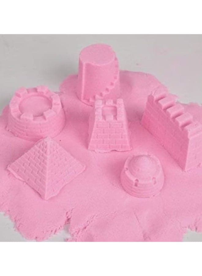 Amazing Dough and Magic Clay With Mould, Reusable Sensory Set, Gluten-Free Wonder Sand Activity Toys, Indoor Games for Kids Age 10 to 15 (Pink) (٢)
