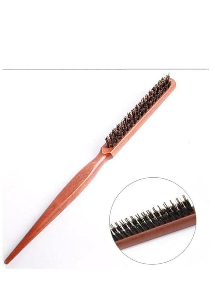 Wooden Baby Hair & Edge Styling Brush with Dense Bristles for Precise Hairline Styling (٩)