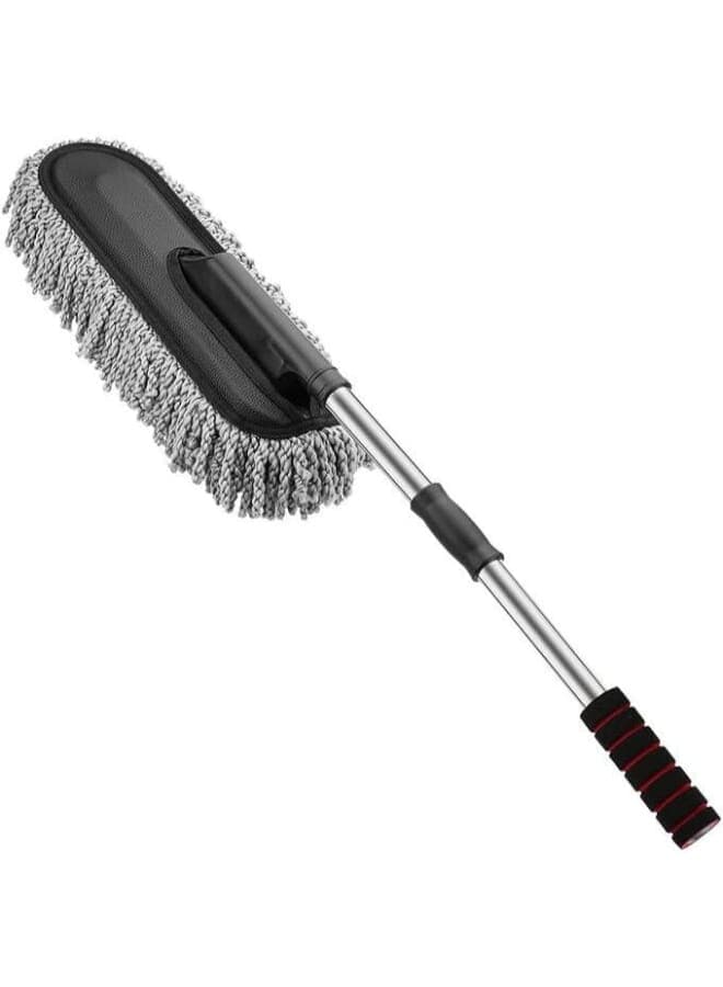Super Soft Microfiber Car Duster with Extendable Handle - Multicolor