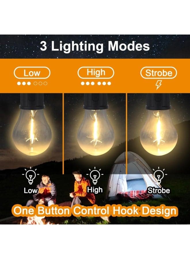 Classic rechargeable LED camping lantern – hanging tent light – ideal for hiking, fishing and camping. 3 light levels. (5)