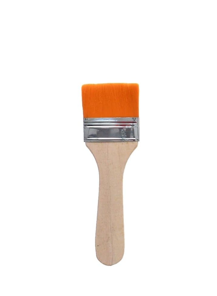 Keep Smiling Gesso Flat Paint Brush Set With Ergonomic Wooden Handles Orange 4 Pieces Artist Series Arts & Craft Brushes (٢)
