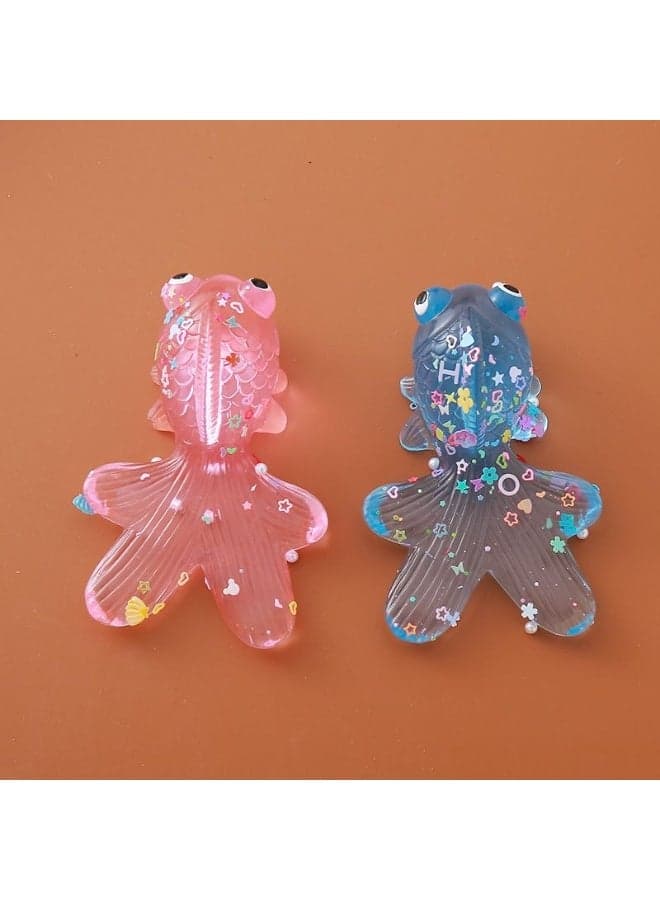 NeeDoh Goldfish Decompression Squeeze Toy, Pink Glitter Squishy Toys (٤)