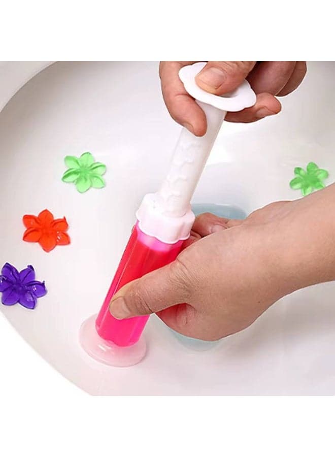 Toilet Gel Cleaner & Freshener in Rose Shape – Long-Lasting Strong Fragrance – Effective Cleaning & Deodorizing – Random Scent Selection Air Fresheners & Deodorizers (٦)