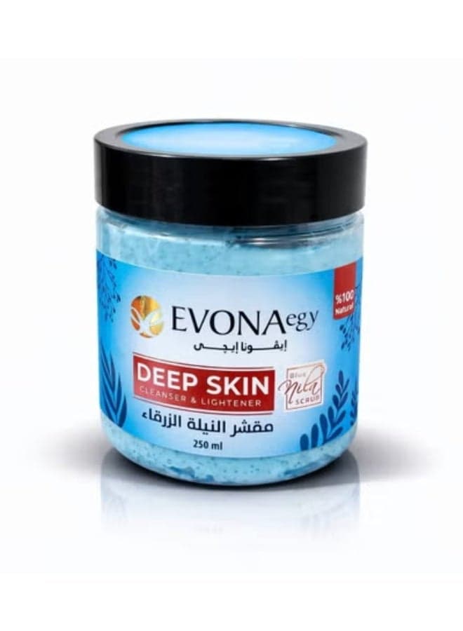Evona Moroccan Blue Indigo Scrub for skin and body lightening and moisturizing Face Scrubs (٤)