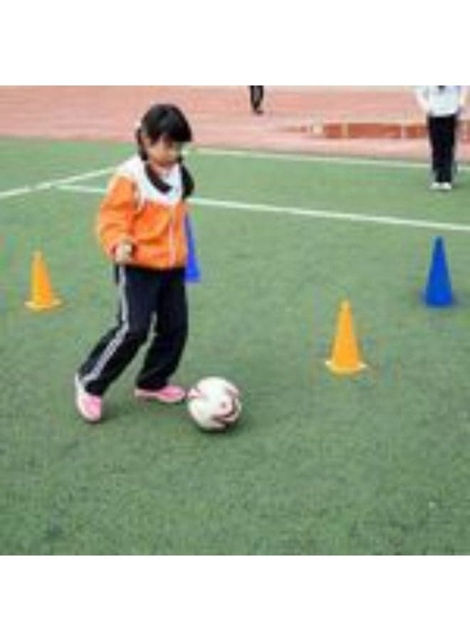 Plastic Football Training Cones 23cm - 6 Pieces Assorted Colors (٢)