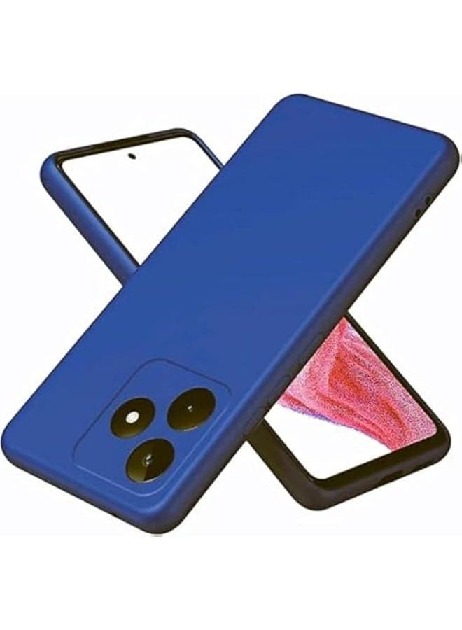 Shockproof liquid silicone back cover with a fur lining and full camera coverage, compatible with Oppo Realme Note 50 - by X-Tech Cases & Covers