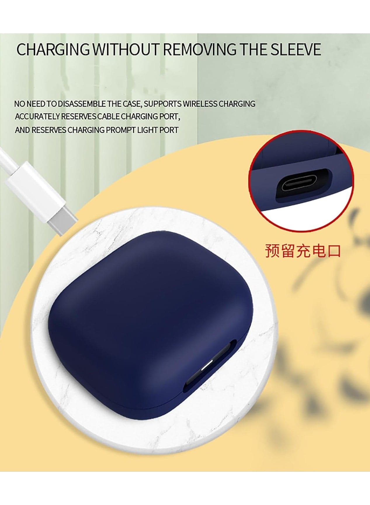 Earphone Protective Case Suitable For Anker soundcore C40i Cover Shockproof Shell Washable Silicone Housing Anti Dust Sleeve Frame (blue) Headphone Cases (٣)
