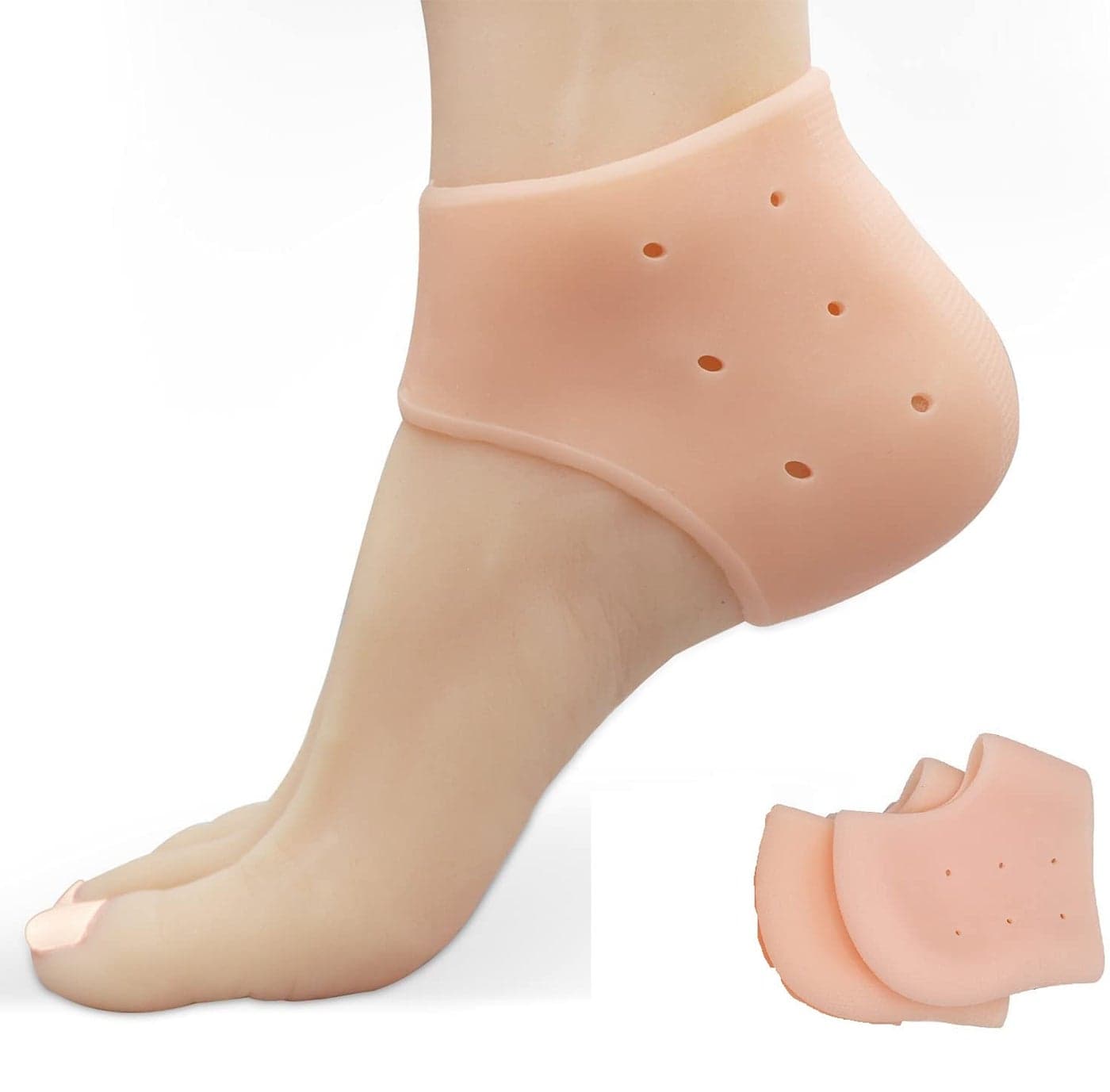 Navya Export Silicone Heel Protector, Heel Cushion, Heel Pads,Gel Heel Cups for Plantar Fasciitis,Blister, Cracked Foot, Bone Spur Relief,Heel Pain, Achilles Tendinitis for Men & Women (Half Heel) Women's Shoe Care & Accessories