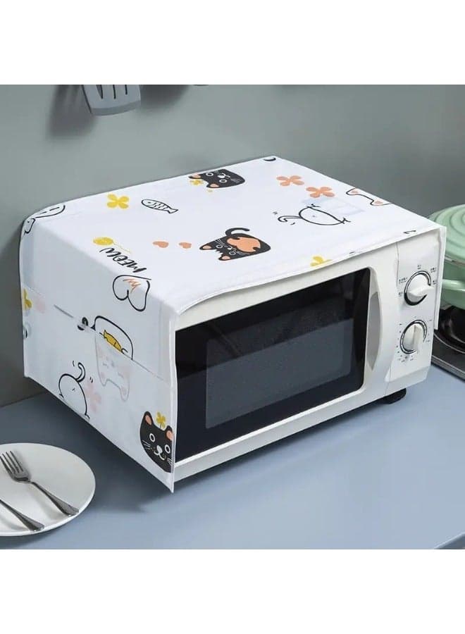 1pc Pocket Design Microwave Cover, Waterproof, Dustproof and Stainproof 85*35cm Kitchen Storage Accessories (٣)