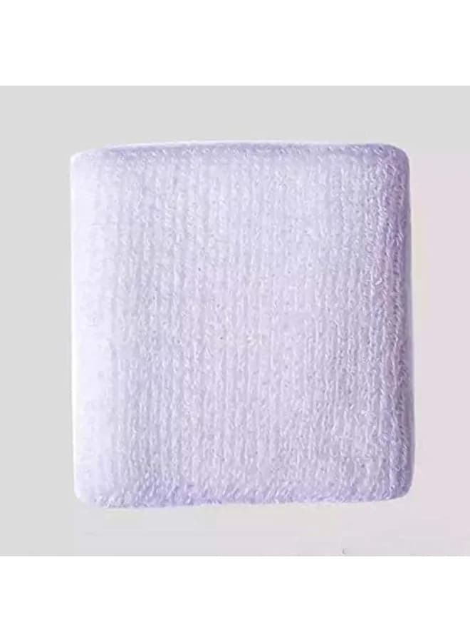 Sweat-wicking elastic wristband – comfortable white color for absorbing sweat during sports and exercise Racquet Sports