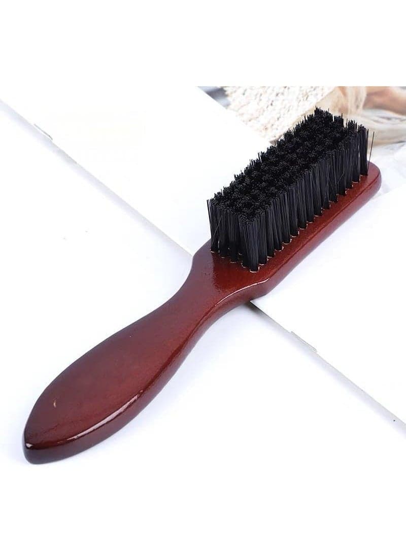 Men's wooden beard brush with natural bristles – a brush for styling, straightening, and distributing beard oil and balm – a beard care tool to stimulate hair growth and detangle. Beard & Mustache Care (٧)