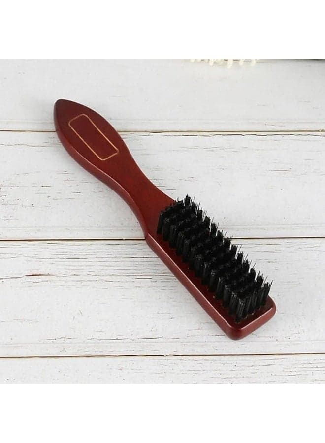 Men's wooden beard brush with natural bristles – a brush for styling, straightening, and distributing beard oil and balm – a beard care tool to stimulate hair growth and detangle. Beard & Mustache Care (٥)